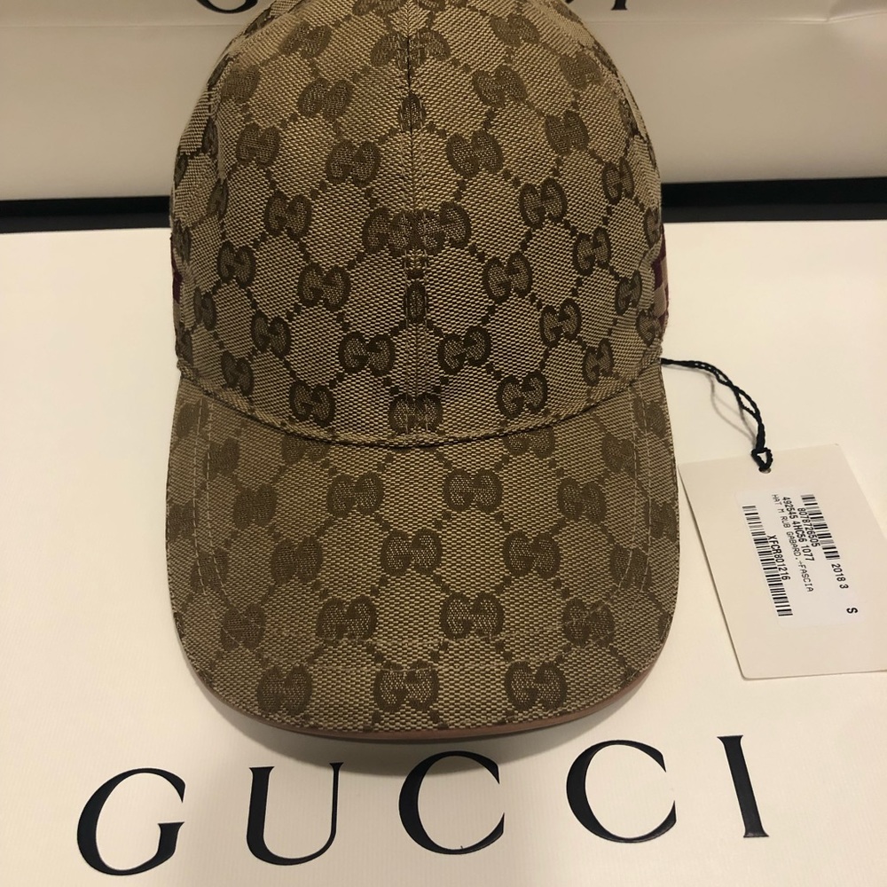 Authentic Original GG canvas baseball hat with Web